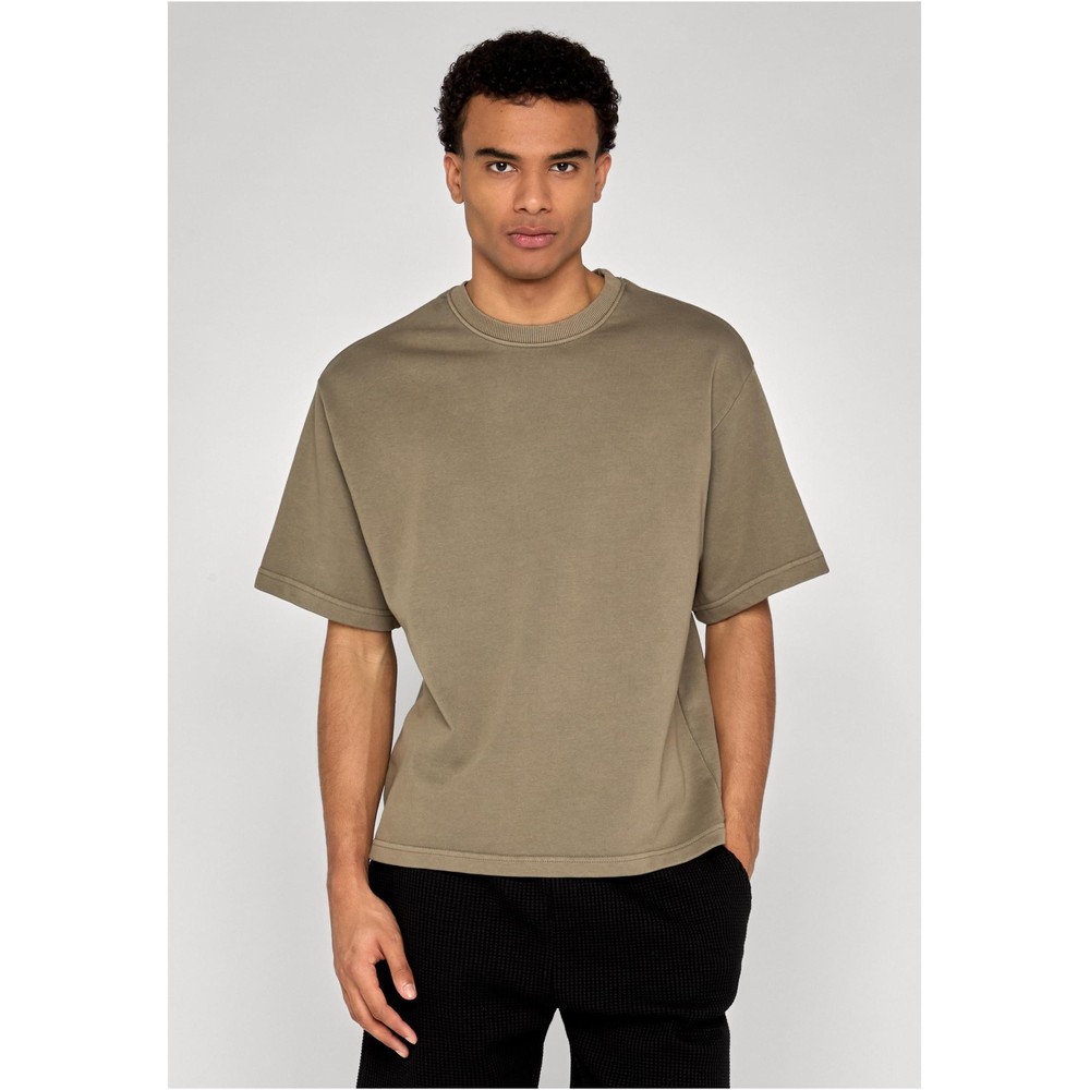 Urban Classics - Heavy Washed Boxy Mens Tshirt - Olive green